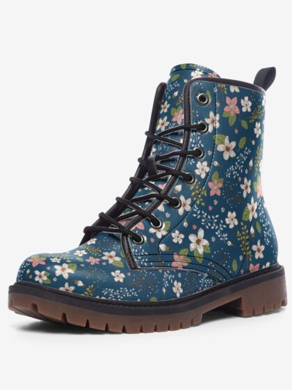 River Vegan Leather Combat Boots