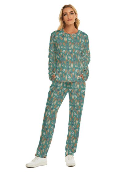 Ladies Pajama Set, design “Boho Feather”