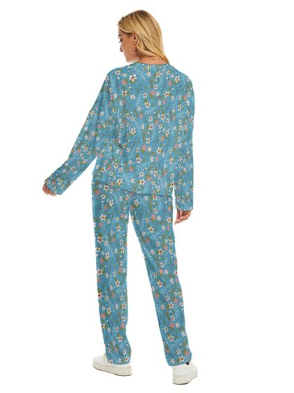 Ladies Pajama Set, design “Blue Floral”
