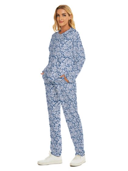 Ladies Pajama Set, design “Nautical Anchors”