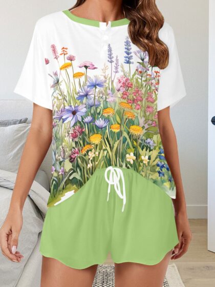Flower Meadow Ladies Pajama Set