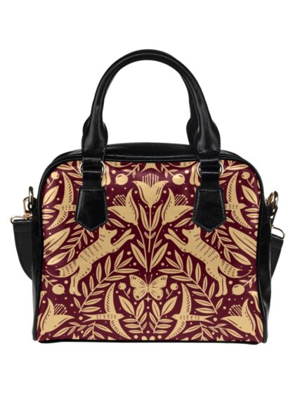 Magical Forest Satchel Handbag, Burgundy