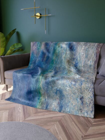 Seascape, Crushed Velvet Blanket