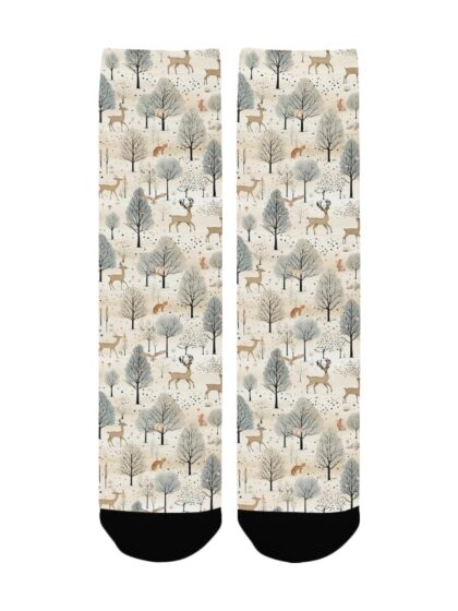 Custom Socks for Women, Winter Woodland (Made in USA)
