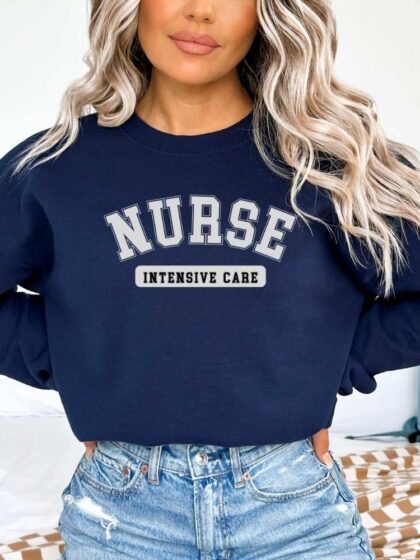 Intensive Care Nurse Unisex Sweatshirt, Personalization Available