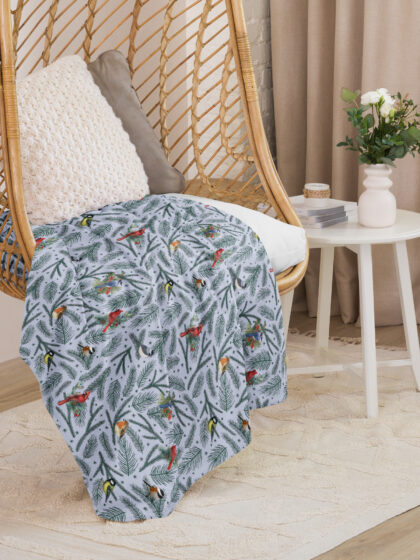 Sherpa Blanket, Winter Birds