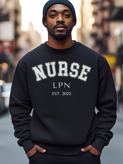 Nurse Grad LPN Unisex Sweatshirt, Personalization Available