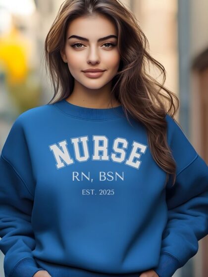Nurse Grad RN BSN Unisex Sweatshirt, Personalization Available
