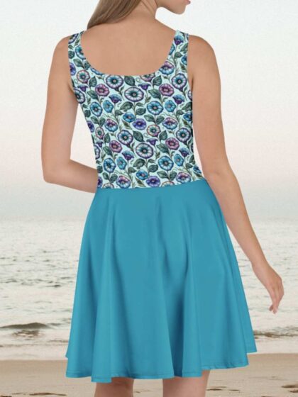 Morning Glory Floral Skater Dress