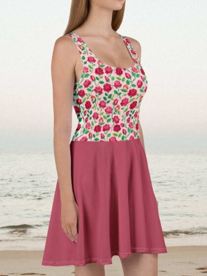 Tea Rose Skater Dress