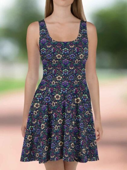 Wildflower Fantasy Skater Dress