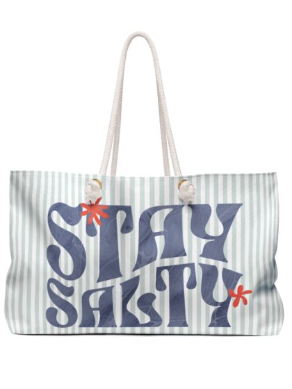 Stay Salty Weekender Bag - Nautical Tote for Beach Trips