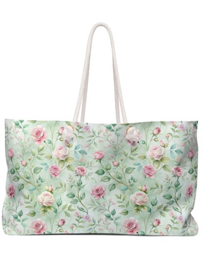 Tea Rose Floral Weekender Bag