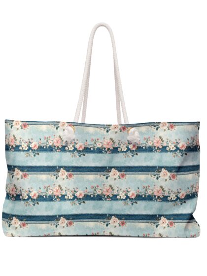 Floral Striped Weekender Bag