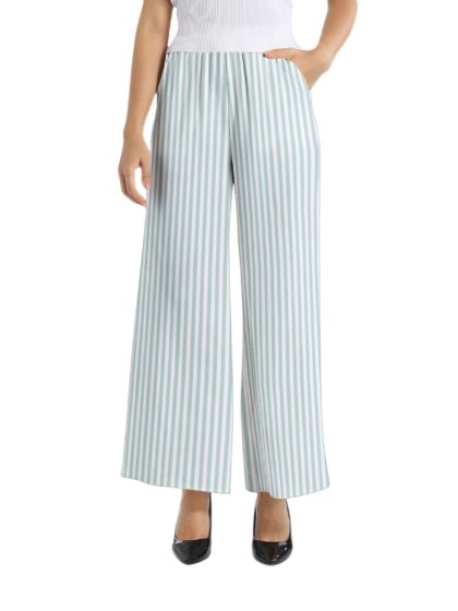 Sea Green Elastic Waist Wide Leg Pant