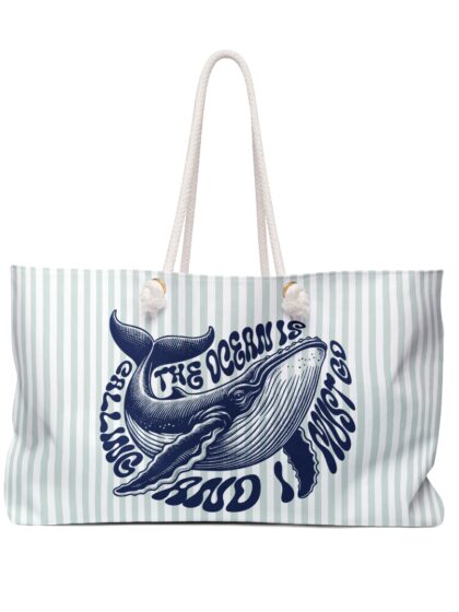 Ocean Calling Weekender Bag, Whale Design