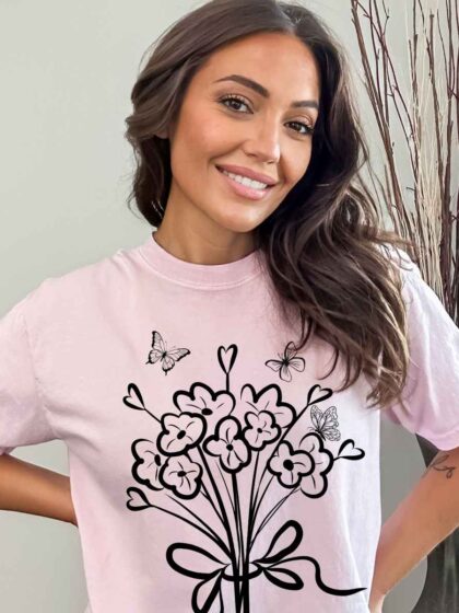 Retro Bouquet Comfort Colors T-shirt