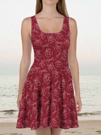 Cherry Doodle Skater Dress