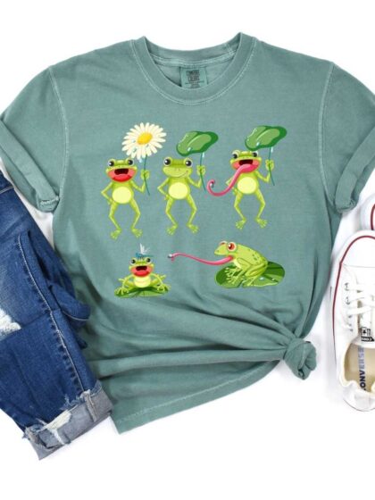 Frog Party Comfort Colors T-shirt