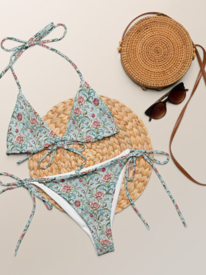 Pink Rose String Bikini