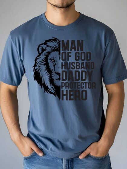 Dad Man Of God Comfort Colors T-shirt