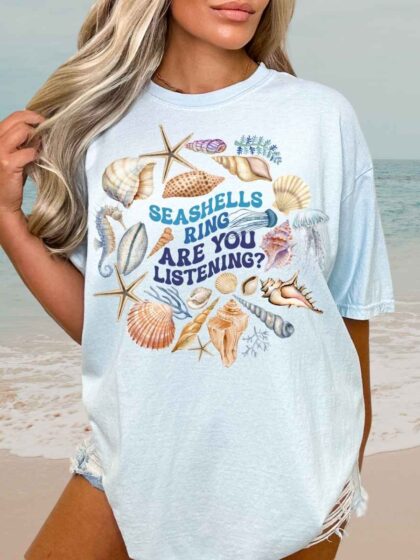 Seashells Ring Comfort Colors T-shirt