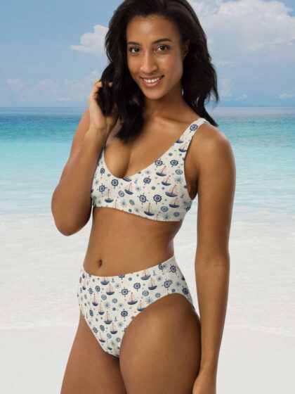Sailing Regatta High-Waisted Bikini