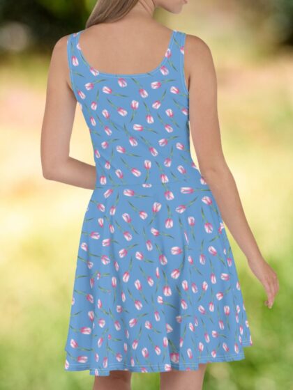 Tulip Blossoms Skater Dress