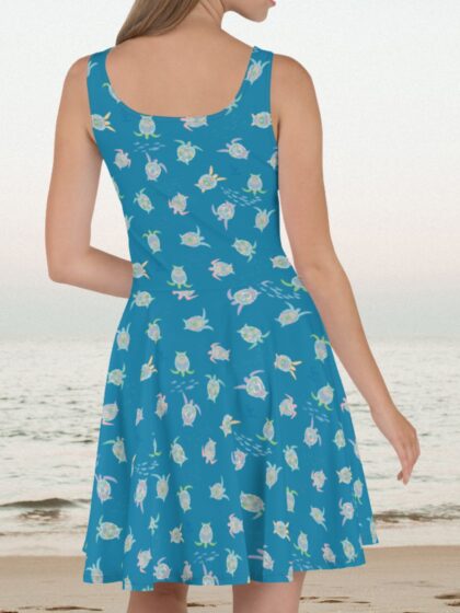 Save The Ocean Sea Turtle Skater Dress