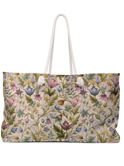 Floral Weekender Bag - Stylish Travel Tote, Weekend Getaway Bag