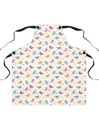 Whimsical Bird Print Apron, Cute Cooking Gift