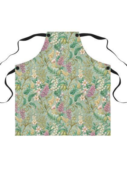 Floral Patterned Apron for Cooking, Baking, Gardening