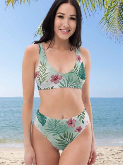 Island Floral High-Waisted Bikini